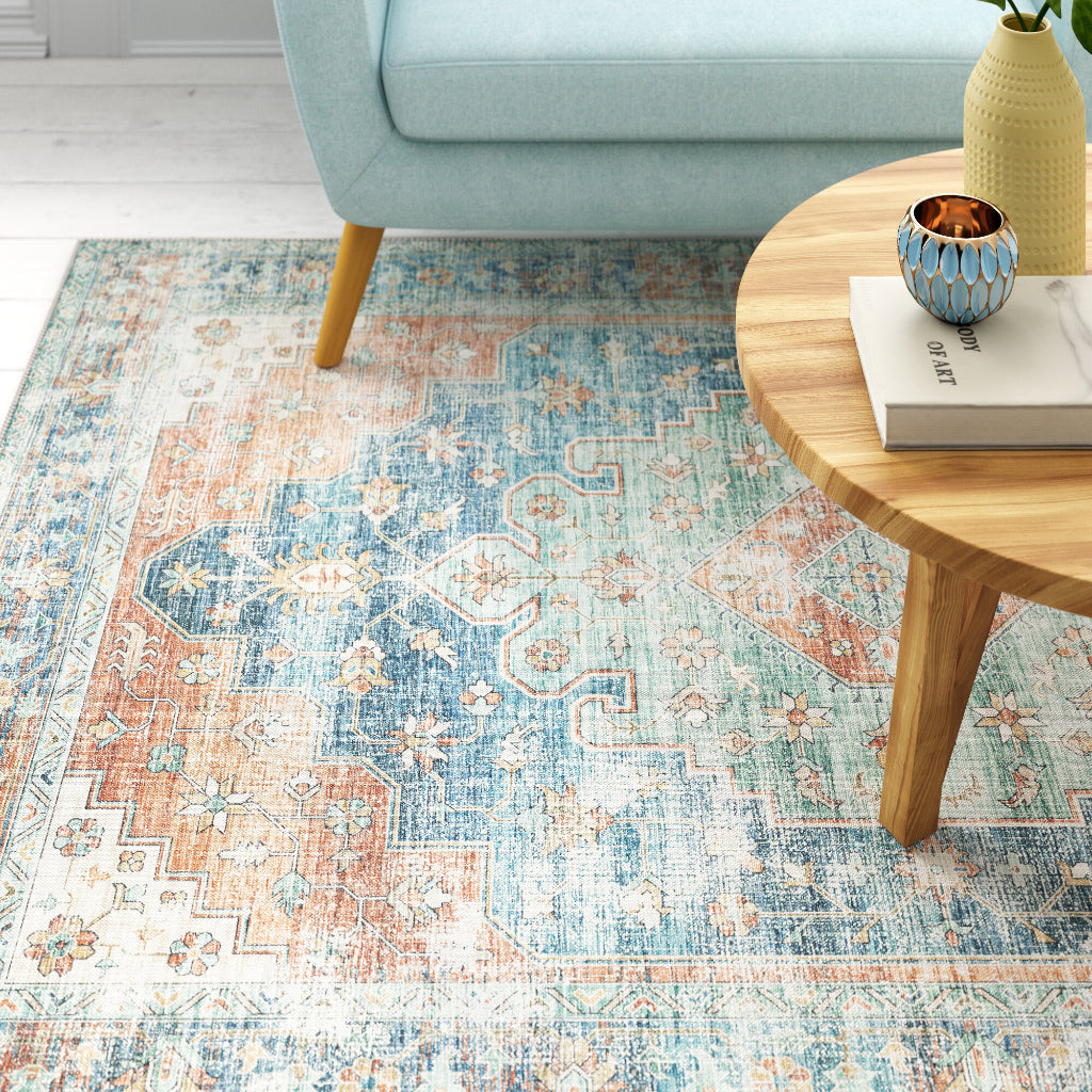 Oriental Weavers Myers Park MYP03 Multicolor Rectangle Indoor Area Rug - Easy Care Stain Resistant Low Pile Rug with Oriental Design-
