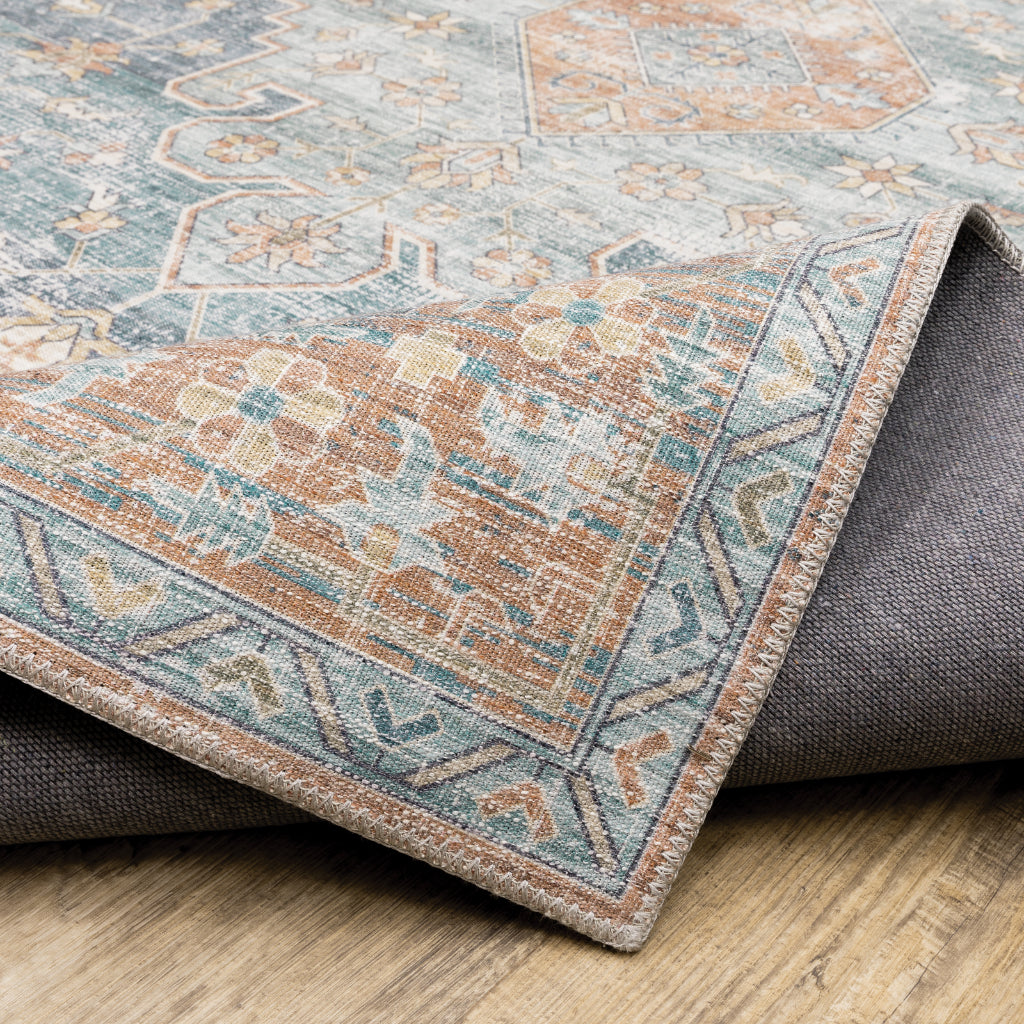 Oriental Weavers Myers Park MYP03 Multicolor Rectangle Indoor Area Rug - Easy Care Stain Resistant Low Pile Rug with Oriental Design-