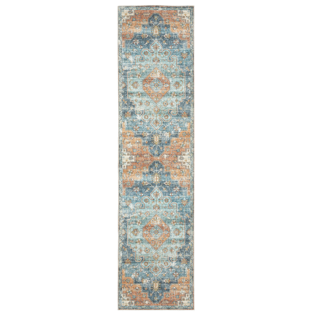 Oriental Weavers Myers Park MYP03 Multicolor Rectangle Indoor Runner- Easy Care Stain Resistant Low Pile Rug with Oriental Design-