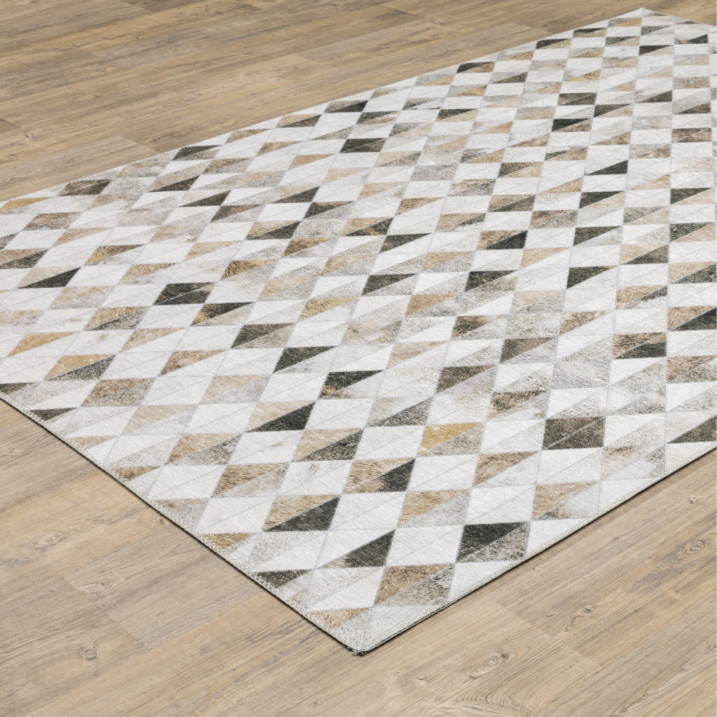 Oriental Weavers Myers Park MYP18 Multicolor Rectangle Indoor Area Rug - Easy Care Stain Resistant Low Pile Rug with Geometric Design-