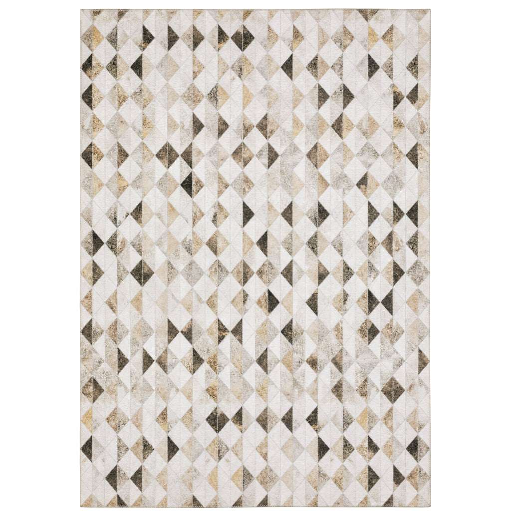 Oriental Weavers Myers Park MYP18 Multicolor Rectangle Indoor Area Rug - Easy Care Stain Resistant Low Pile Rug with Geometric Design-