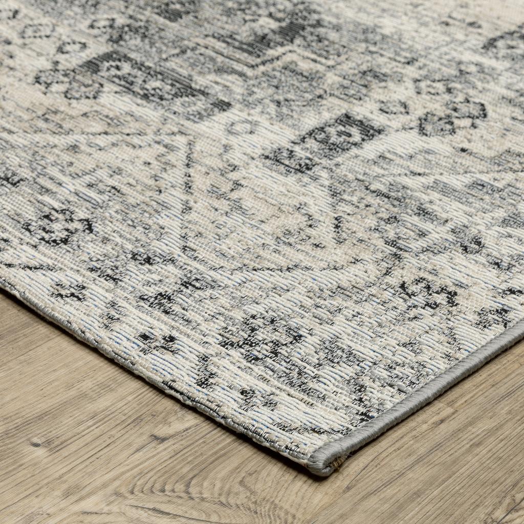 Oriental Weavers Naples 1346Z Grey Rectangle Indoor/Outdoor Area Rug Oriental Pattern-