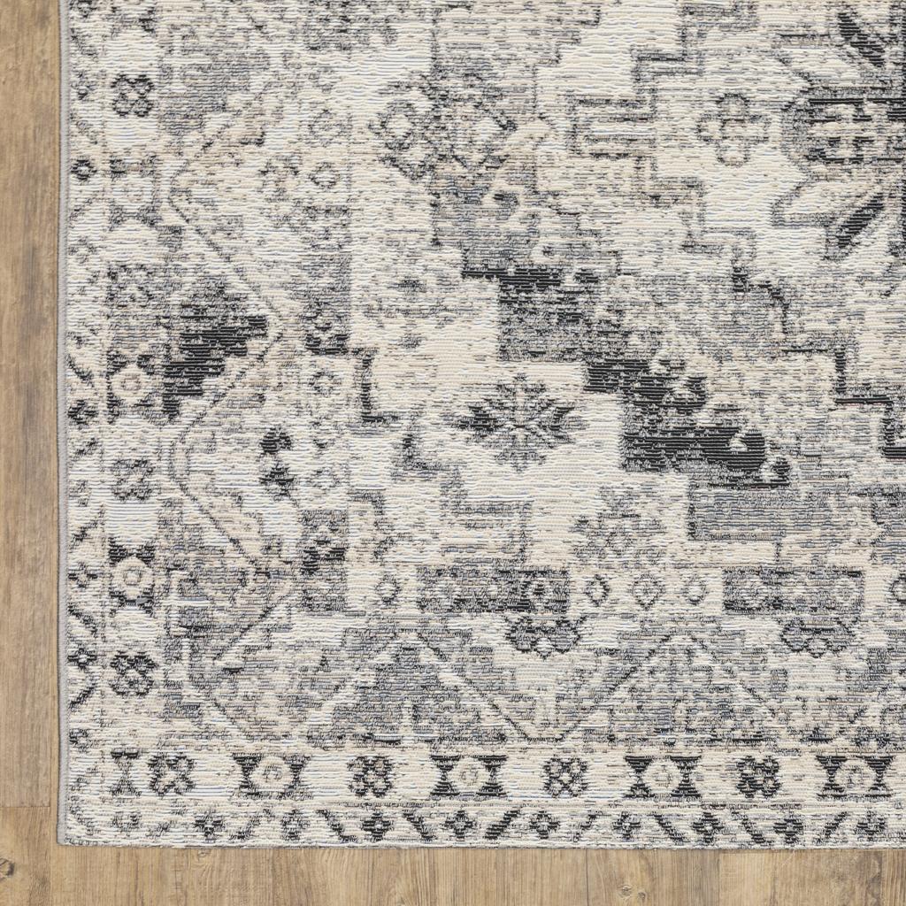 Oriental Weavers Naples 1346Z Grey Rectangle Indoor/Outdoor Area Rug Oriental Pattern-