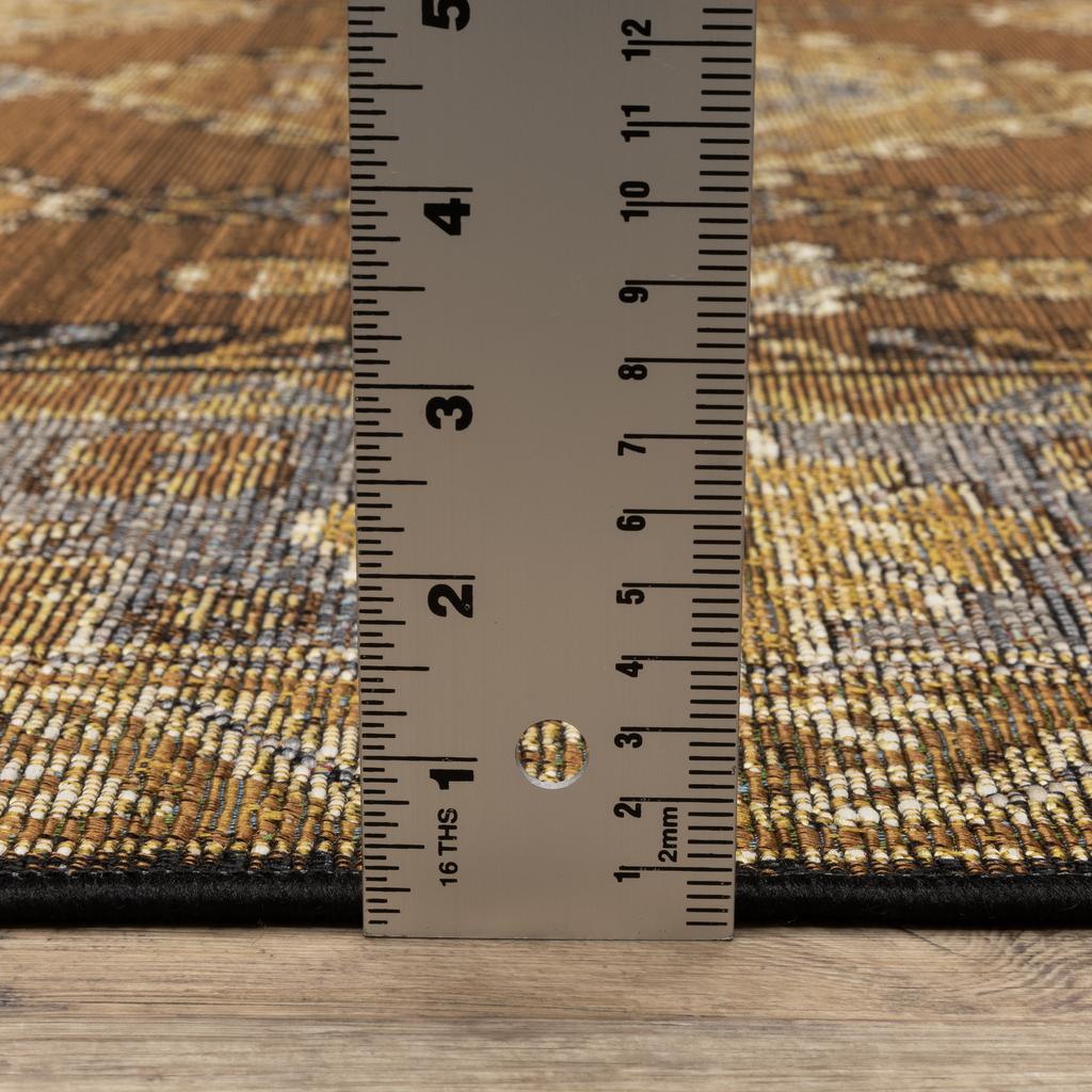 Oriental Weavers Naples 1441X Brown Rectangle Indoor/Outdoor Area Rug Oriental Pattern-