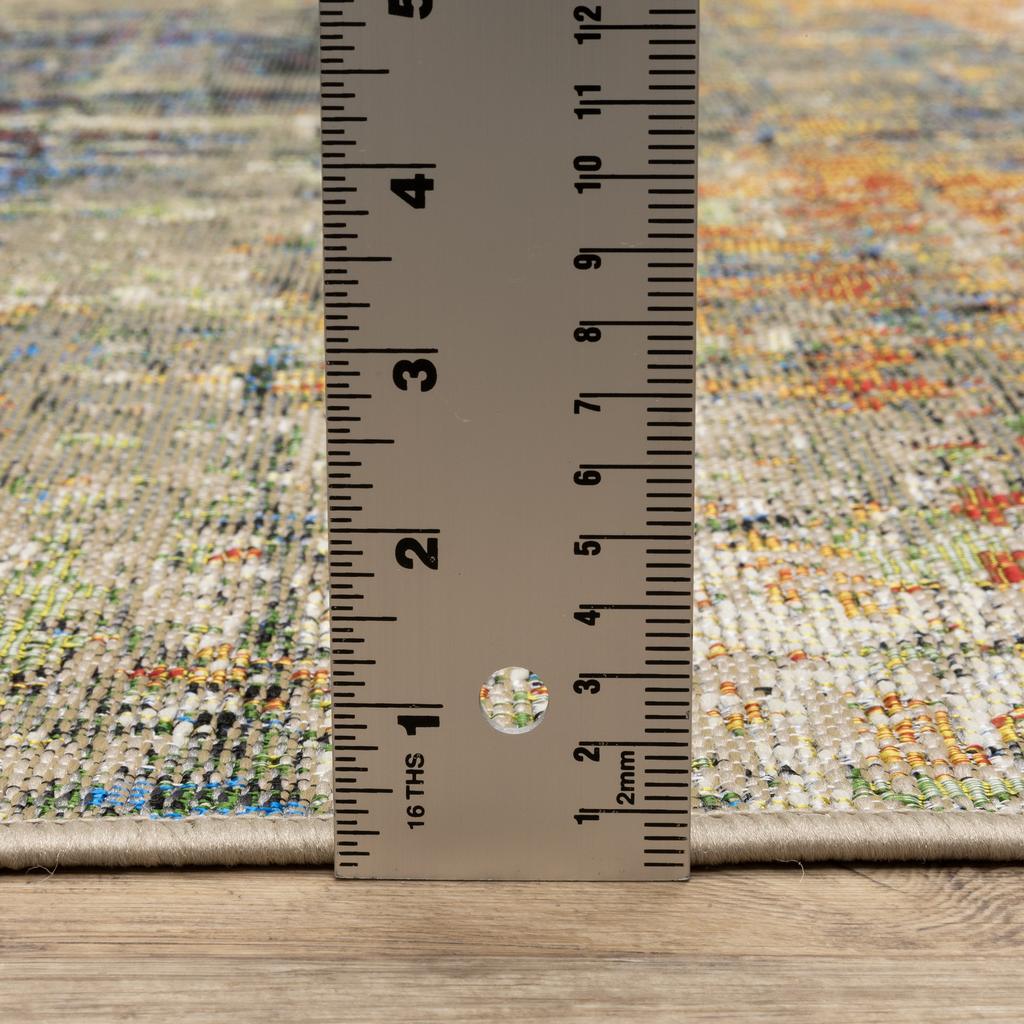 Oriental Weavers Naples 292XI Beige Rectangle Indoor/Outdoor Area Rug Abstract Pattern-