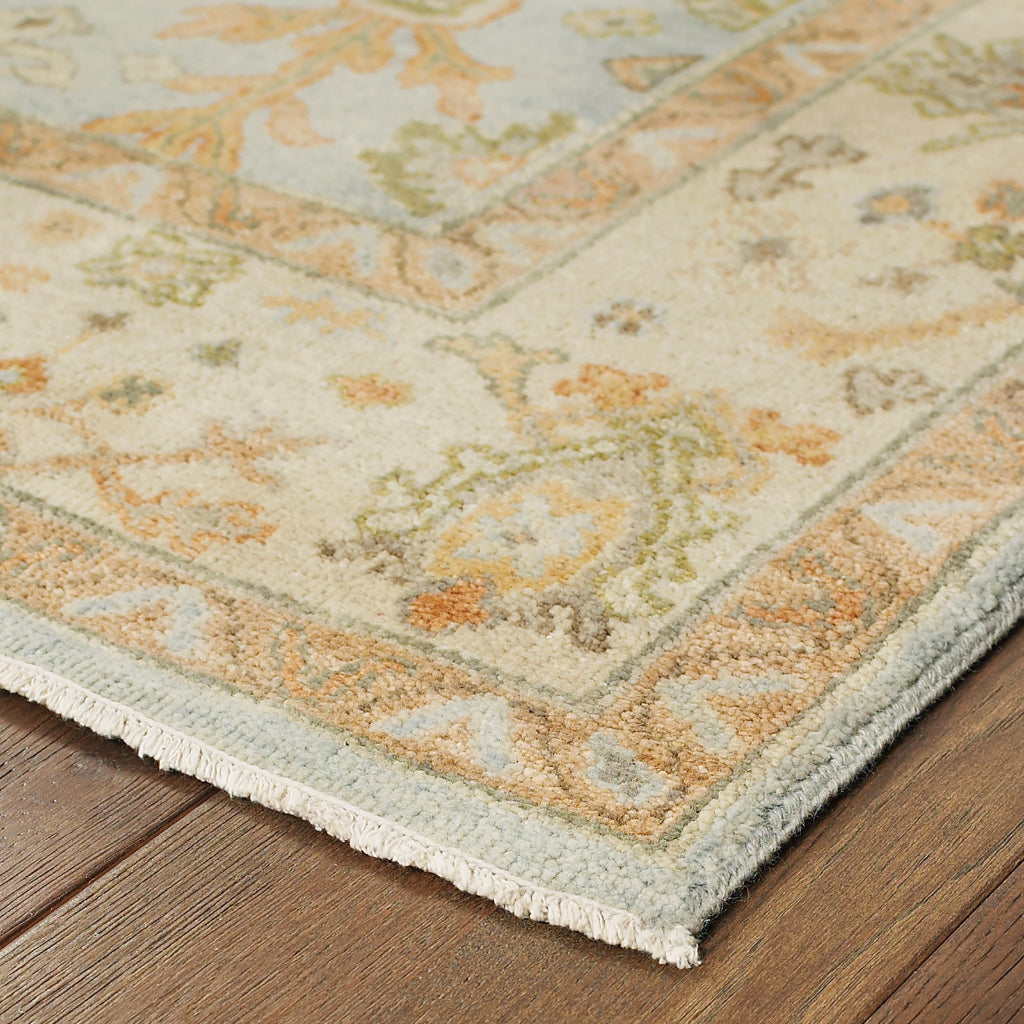 Oriental Weavers Palace 10304 Multicolor Rectangle Indoor Area Rug - Luxurious Hand Knotted Rug Made of 100% Wool with Oriental Design-