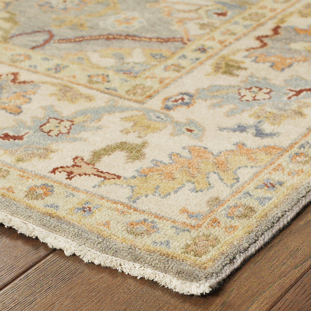 Oriental Weavers Palace 10305 Multicolor Rectangle Indoor Area Rug - Luxurious Hand Knotted Rug Made of 100% Wool with Oriental Design-