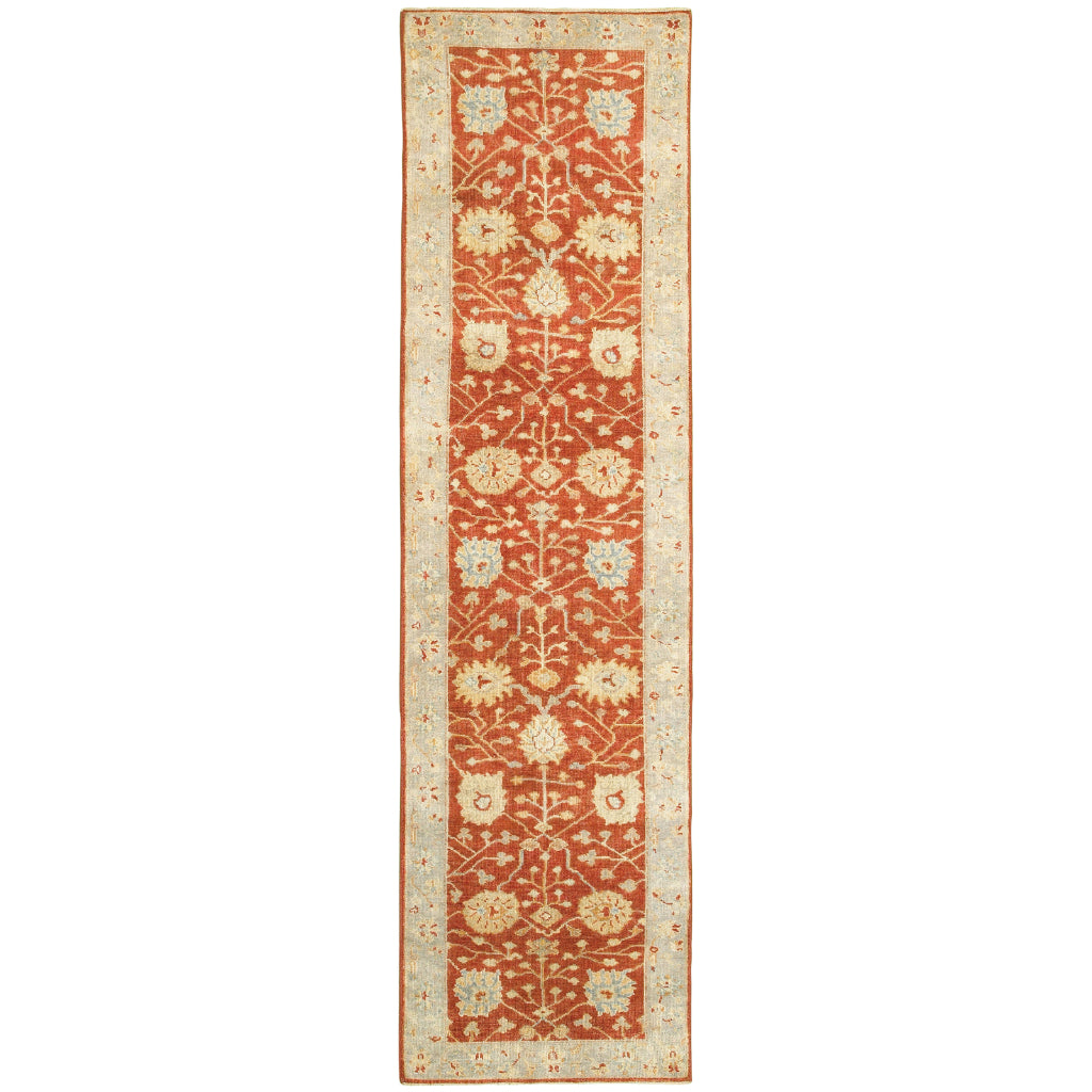 Oriental Weavers Palace 10306 Multicolor Rectangle Indoor Runner - Luxurious Hand Knotted Rug Made of 100% Wool with Oriental Design-