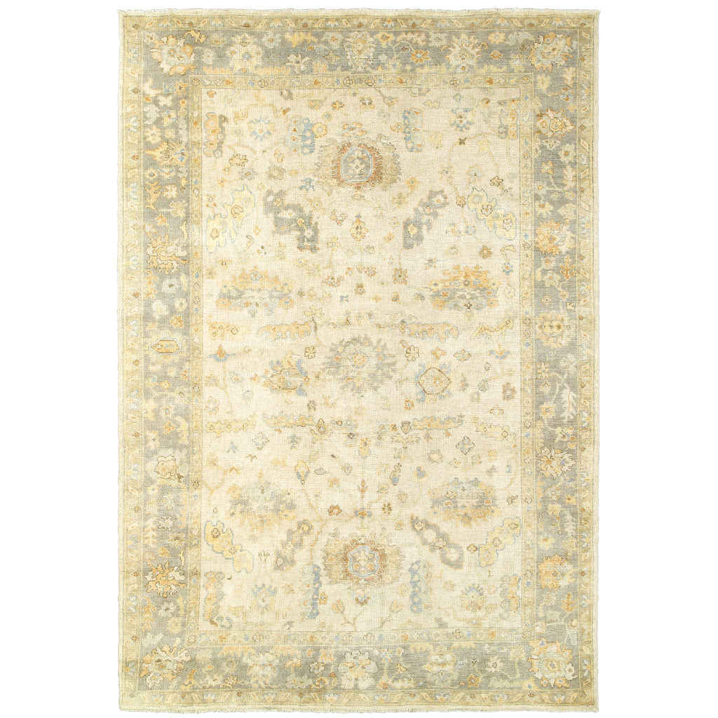 Oriental Weavers Palace 10307 Multicolor Rectangle Indoor Area Rug - Luxurious Hand Knotted Rug Made of 100% Wool with Oriental Design-