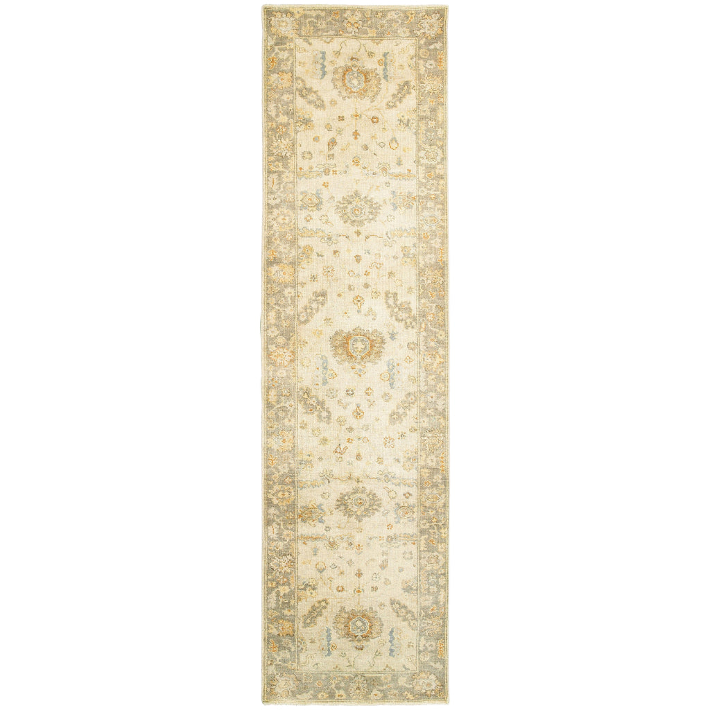 Oriental Weavers Palace 10307 Multicolor Rectangle Indoor Runner - Luxurious Hand Knotted Rug Made of 100% Wool with Oriental Design-