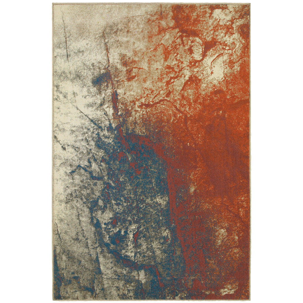 Oriental Weavers Pasha 1334E Multicolor Rectangle Indoor Area Rug - Cozy Stain Resistant Low Pile Rug with Abstract Design-