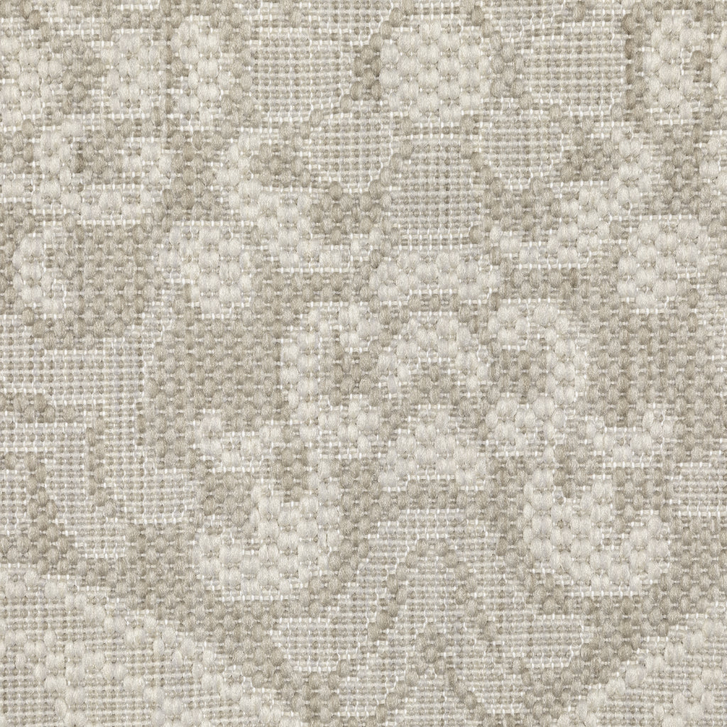 Oriental Weavers Portofino 2805W Ivory/Grey Rectangle Indoor / Outdoor Runner - Stain Resistant Machine Made Entryway & Hallway Runner-