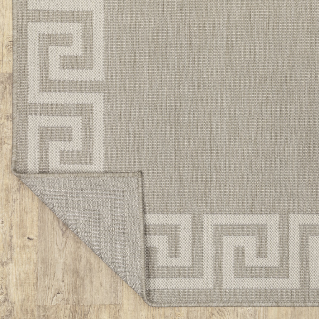 Oriental Weavers Portofino 6560D Grey/Ivory Rectangle Indoor / Outdoor Runner - Stain Resistant Machine Made Entryway & Hallway Runner-