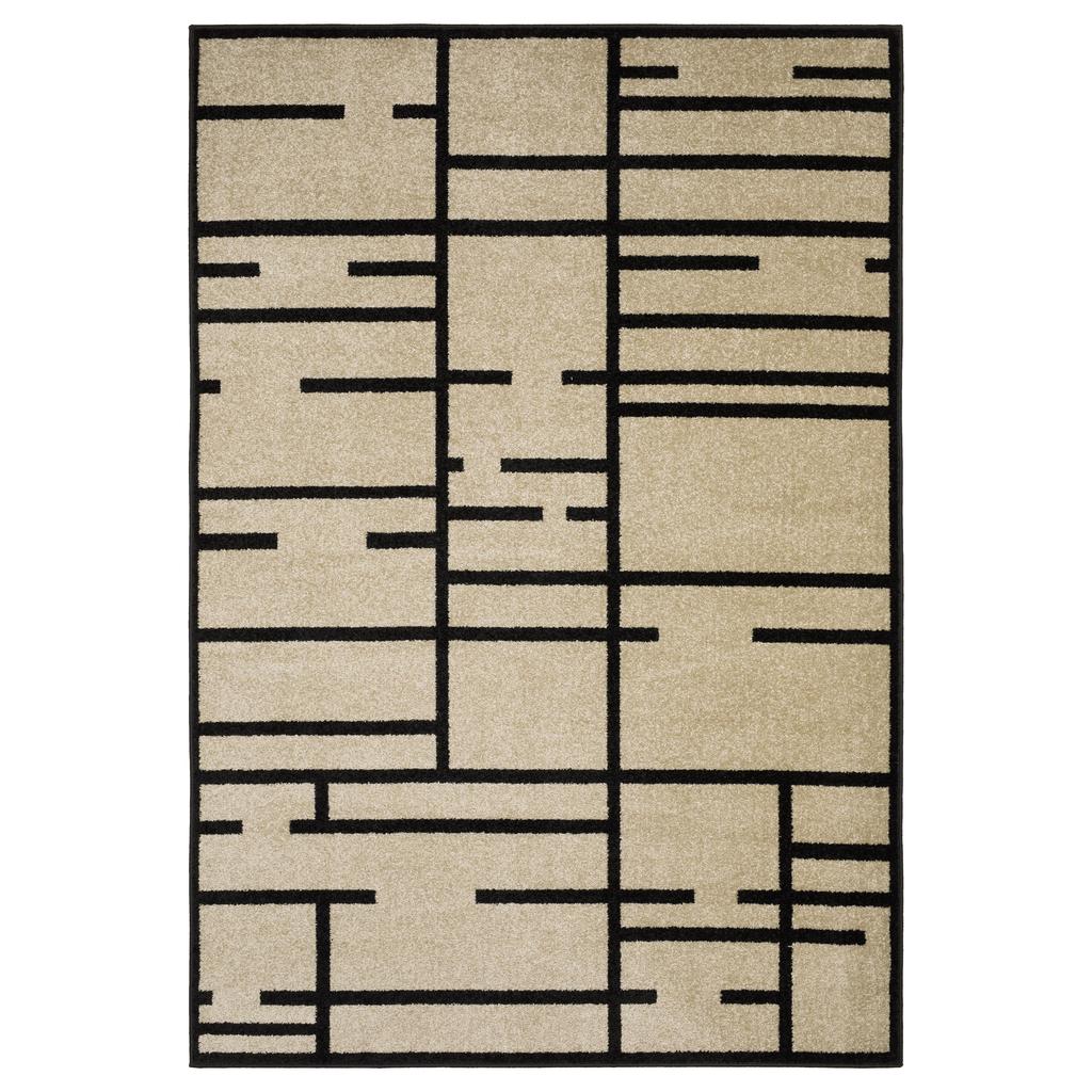 Oriental Weavers Quinn QUI03 Beige Rectangle Indoor Runner Geometric Pattern-
