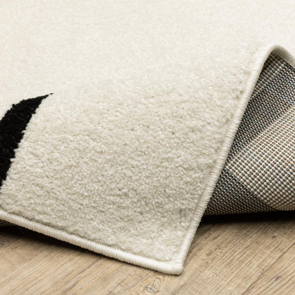 Oriental Weavers Quinn QUI06 Ivory Rectangle Indoor Area Rug Geometric Pattern-