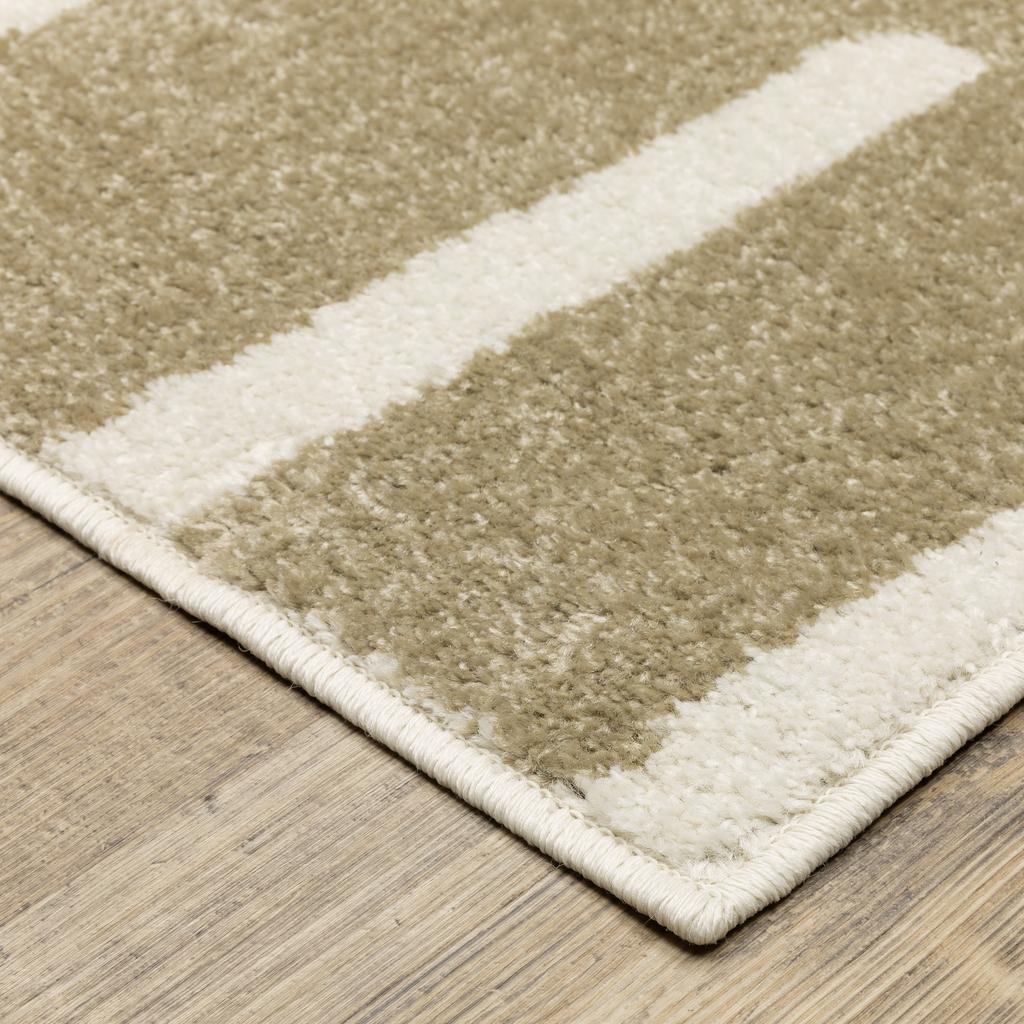 Oriental Weavers Quinn QUI09 Beige Rectangle Indoor Runner Abstract Pattern-
