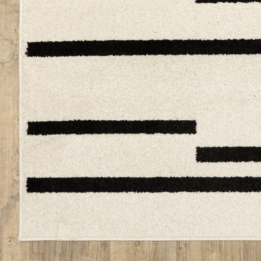 Oriental Weavers Quinn QUI10 Beige Rectangle Indoor Runner Abstract Pattern-