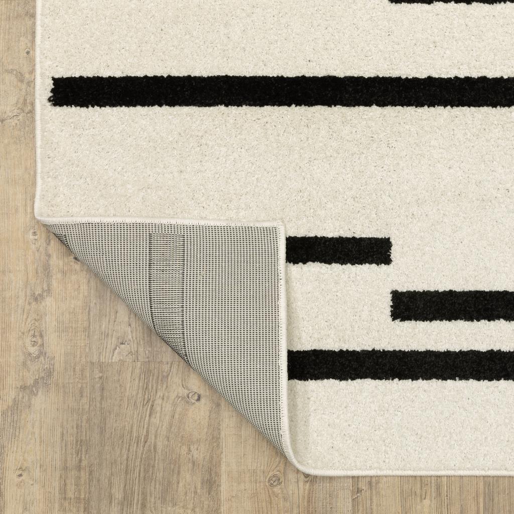 Oriental Weavers Quinn QUI10 Beige Rectangle Indoor Runner Abstract Pattern-