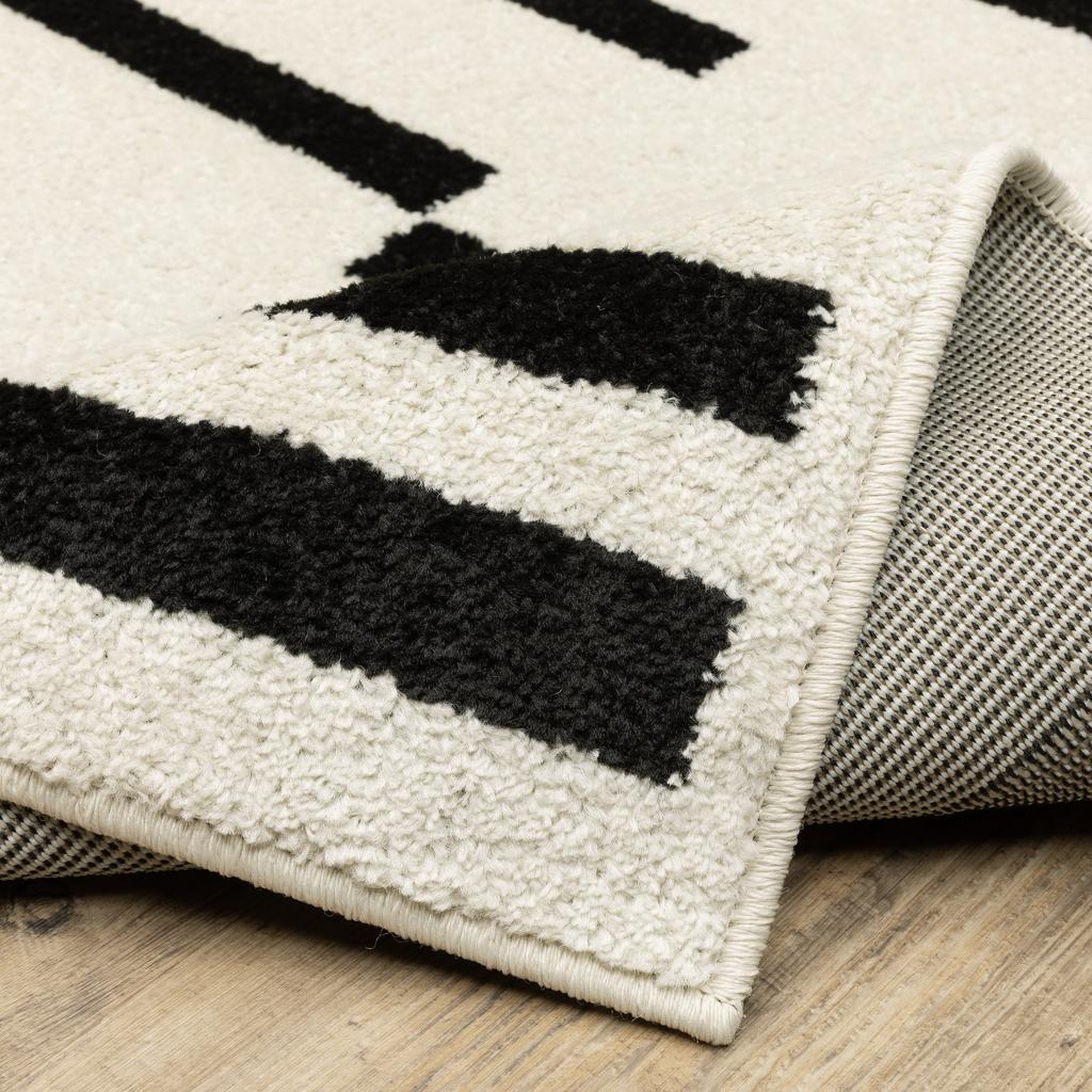 Oriental Weavers Quinn QUI10 Beige Rectangle Indoor Runner Abstract Pattern-