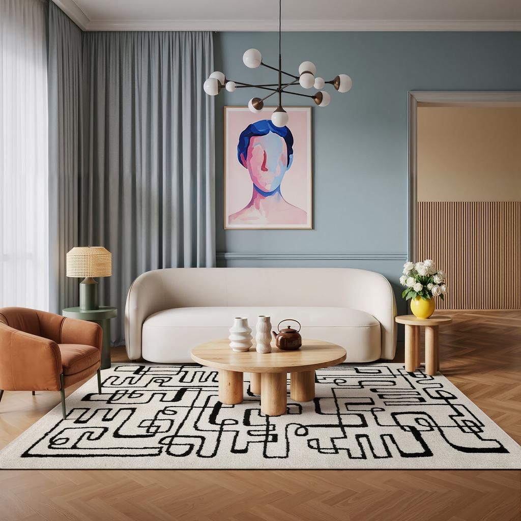 Oriental Weavers Quinn QUI11 Beige Rectangle Indoor Area Rug Geometric Pattern-