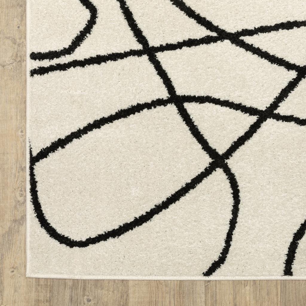 Oriental Weavers Quinn QUI12 Beige Rectangle Indoor Runner Abstract Pattern-