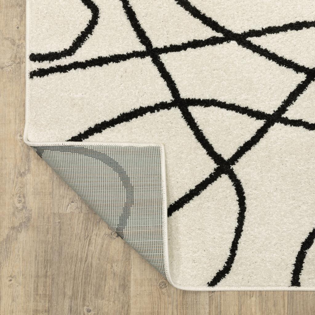 Oriental Weavers Quinn QUI12 Beige Rectangle Indoor Runner Abstract Pattern-