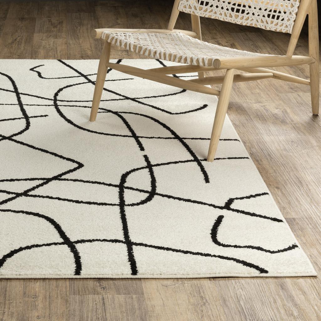 Oriental Weavers Quinn QUI12 Beige Rectangle Indoor Runner Abstract Pattern-
