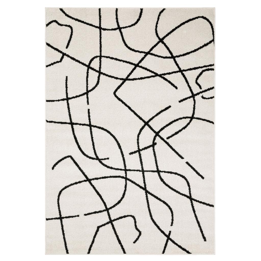 Oriental Weavers Quinn QUI12 Beige Rectangle Indoor Runner Abstract Pattern-