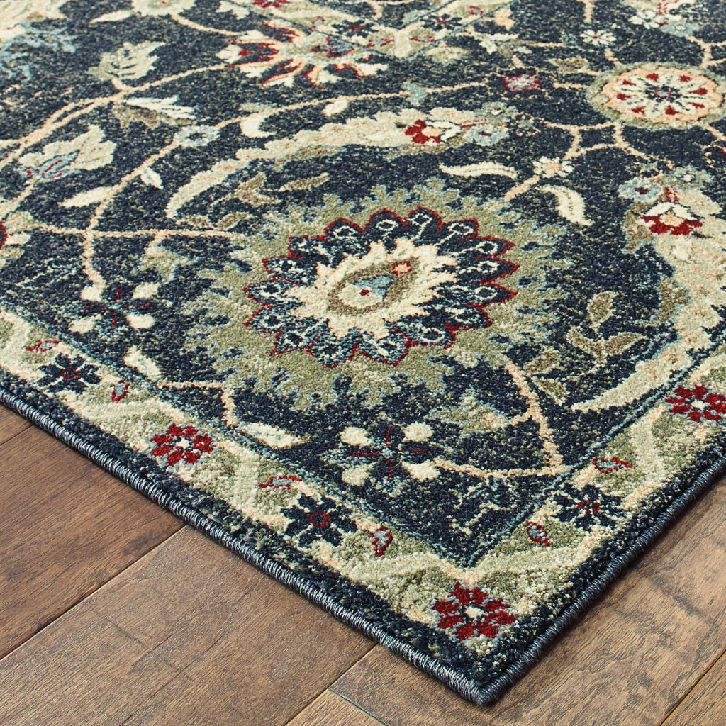 Oriental Weavers Raleigh 022K5 Two-Color Rectangle Indoor Area Rug - Soft & Stain Resistant Low Pile Rug with Floral Design-