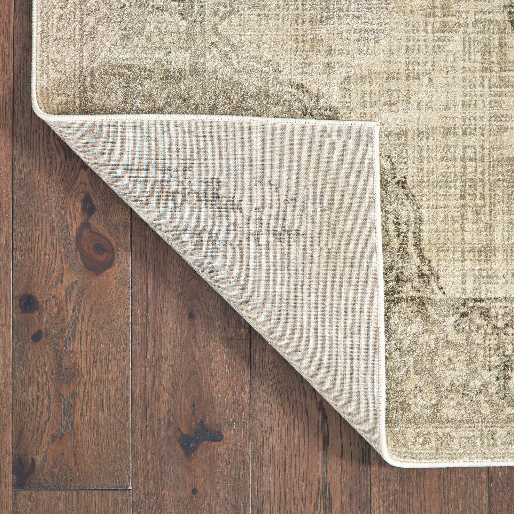 Oriental Weavers Raleigh 099D5 Two-Color Rectangle Indoor Area Rug - Soft & Stain Resistant Low Pile Rug with Medallion Design-