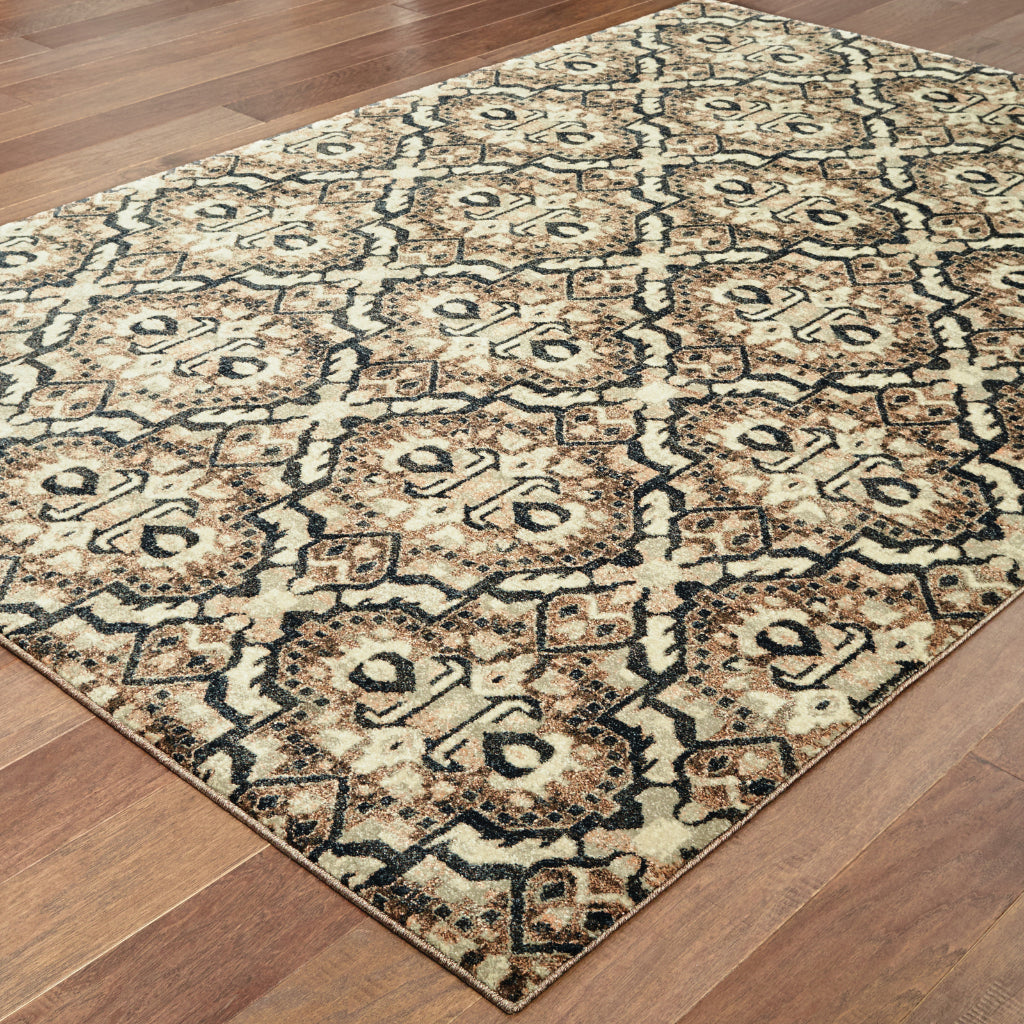 Oriental Weavers Raleigh 4927K Two-Color Rectangle Indoor Area Rug - Soft & Stain Resistant Low Pile Rug with Geometric Design-