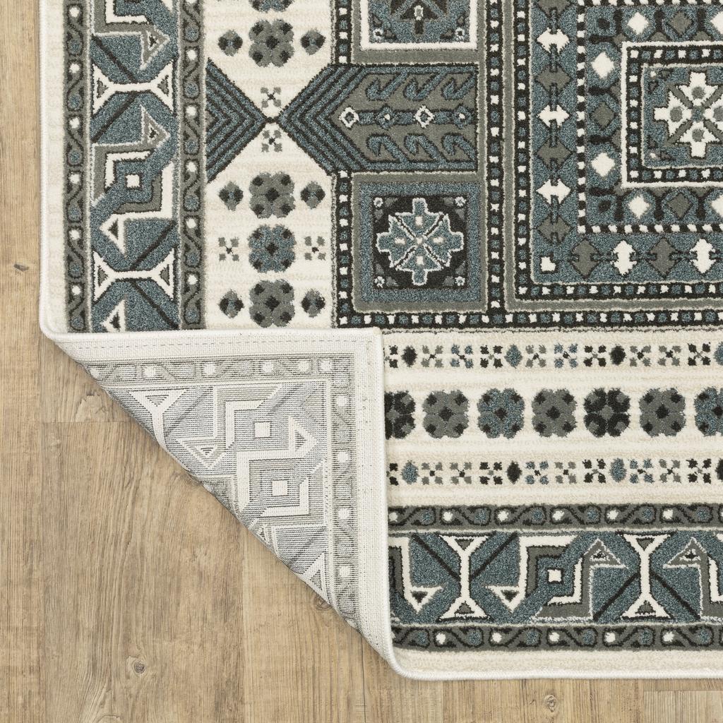Oriental Weavers Raylan RAY01 Grey Rectangle Indoor Area Rug Oriental Pattern-