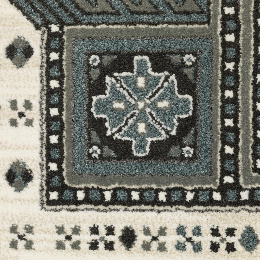 Oriental Weavers Raylan RAY01 Grey Rectangle Indoor Area Rug Oriental Pattern-