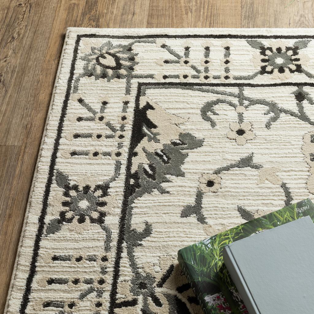 Oriental Weavers Raylan RAY03 Ivory Rectangle Indoor Area Rug Oriental Pattern-