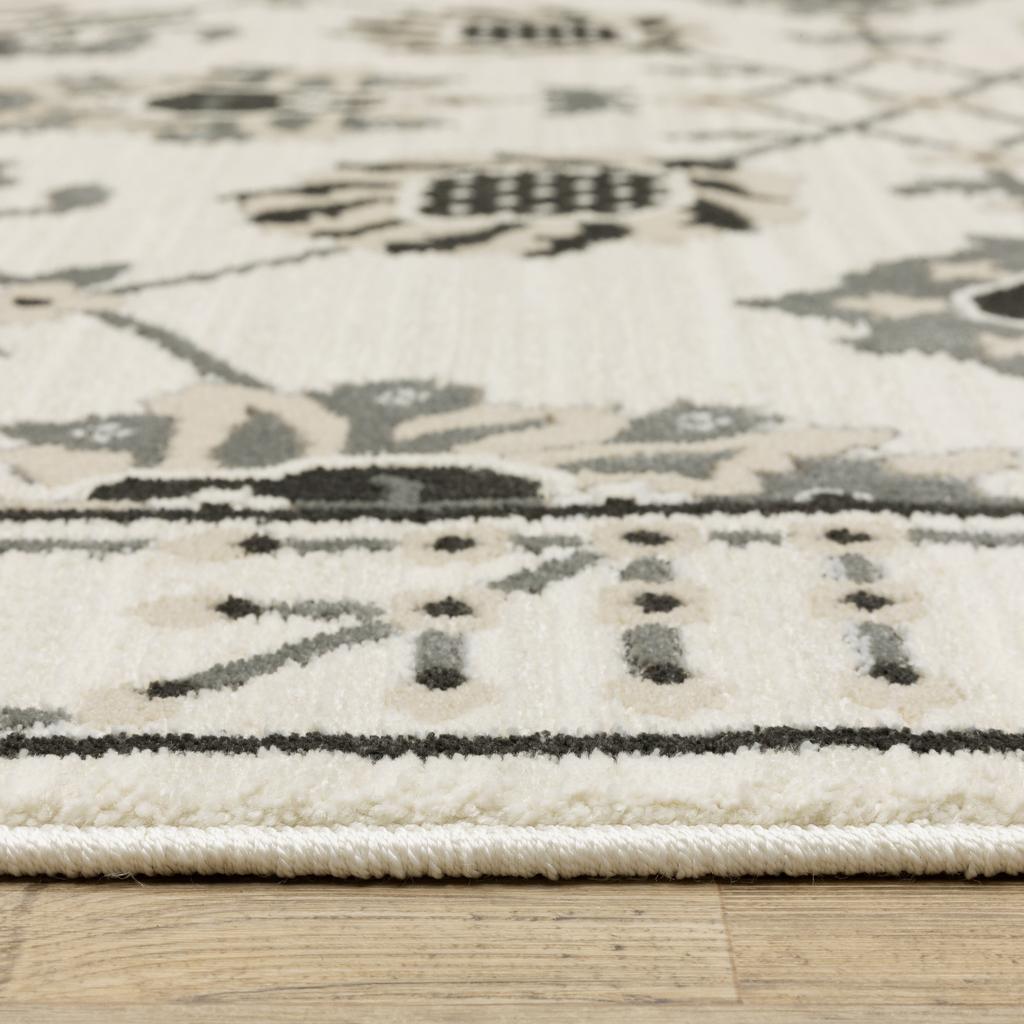 Oriental Weavers Raylan RAY03 Ivory Rectangle Indoor Area Rug Oriental Pattern-