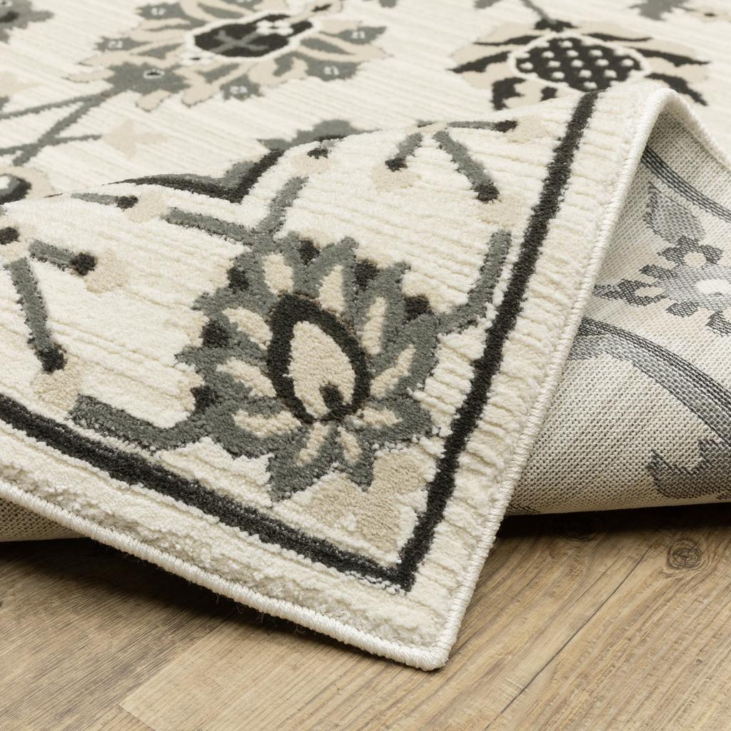 Oriental Weavers Raylan RAY03 Ivory Rectangle Indoor Area Rug Oriental Pattern-
