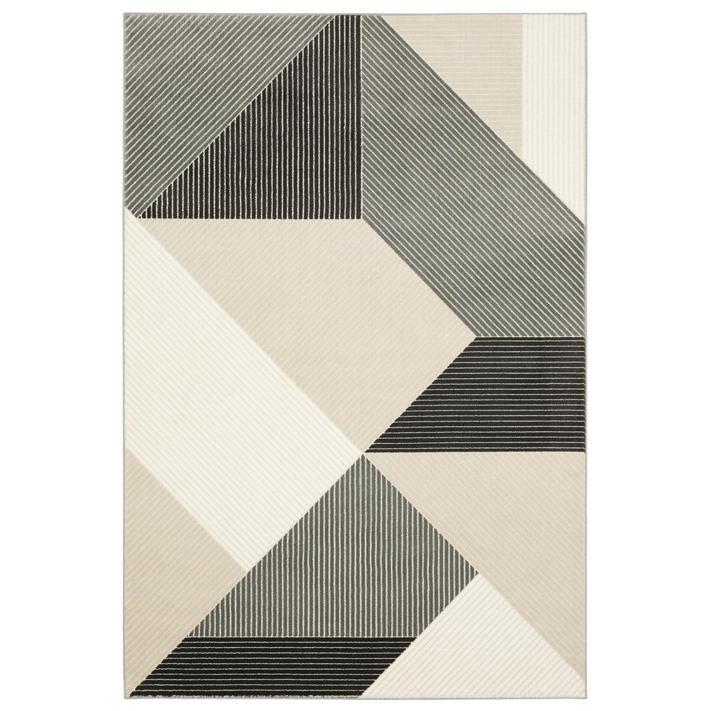 Oriental Weavers Raylan RAY07 Ivory Rectangle Indoor Area Rug Geometric Pattern-