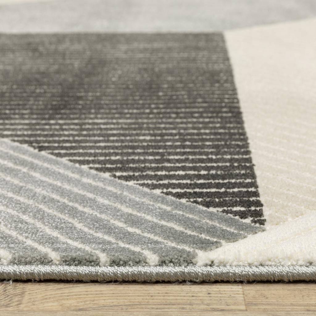 Oriental Weavers Raylan RAY07 Ivory Rectangle Indoor Area Rug Geometric Pattern-