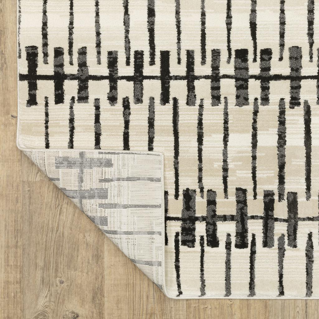 Oriental Weavers Raylan RAY11 Ivory Rectangle Indoor Runner Geometric Pattern-