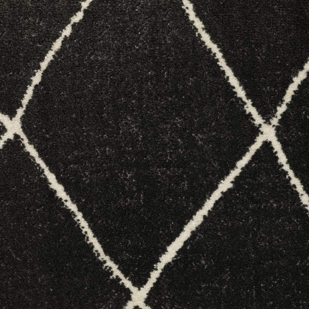 Oriental Weavers Raylan RAY12 Black Rectangle Indoor Area Rug Lattice Pattern-
