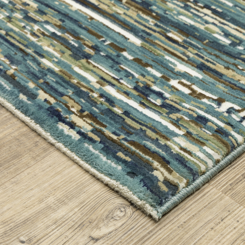 Oriental Weavers Reed RE01G Multicolor Rectangle Indoor Area Rug - Super Soft Stain Resistant Low Pile Rug with Striped Design-