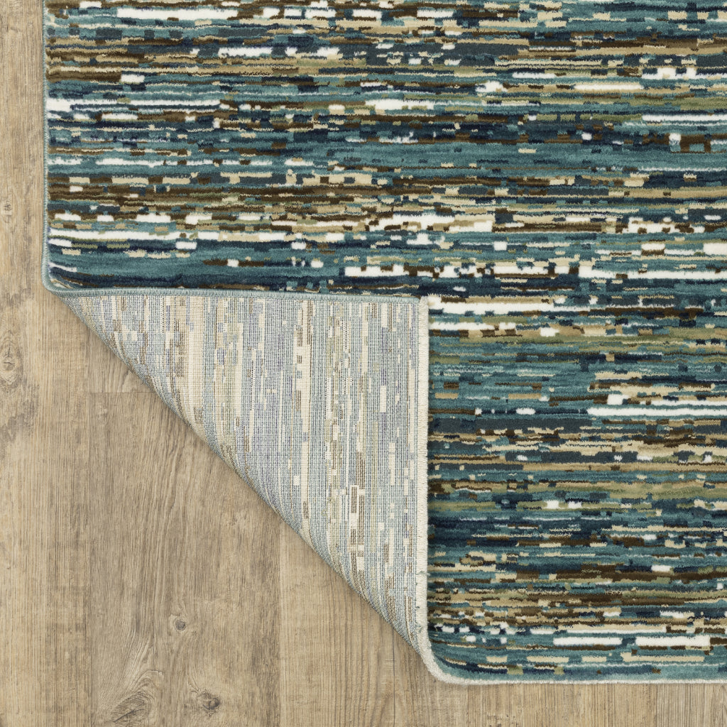 Oriental Weavers Reed RE01G Multicolor Rectangle Indoor Area Rug - Super Soft Stain Resistant Low Pile Rug with Striped Design-