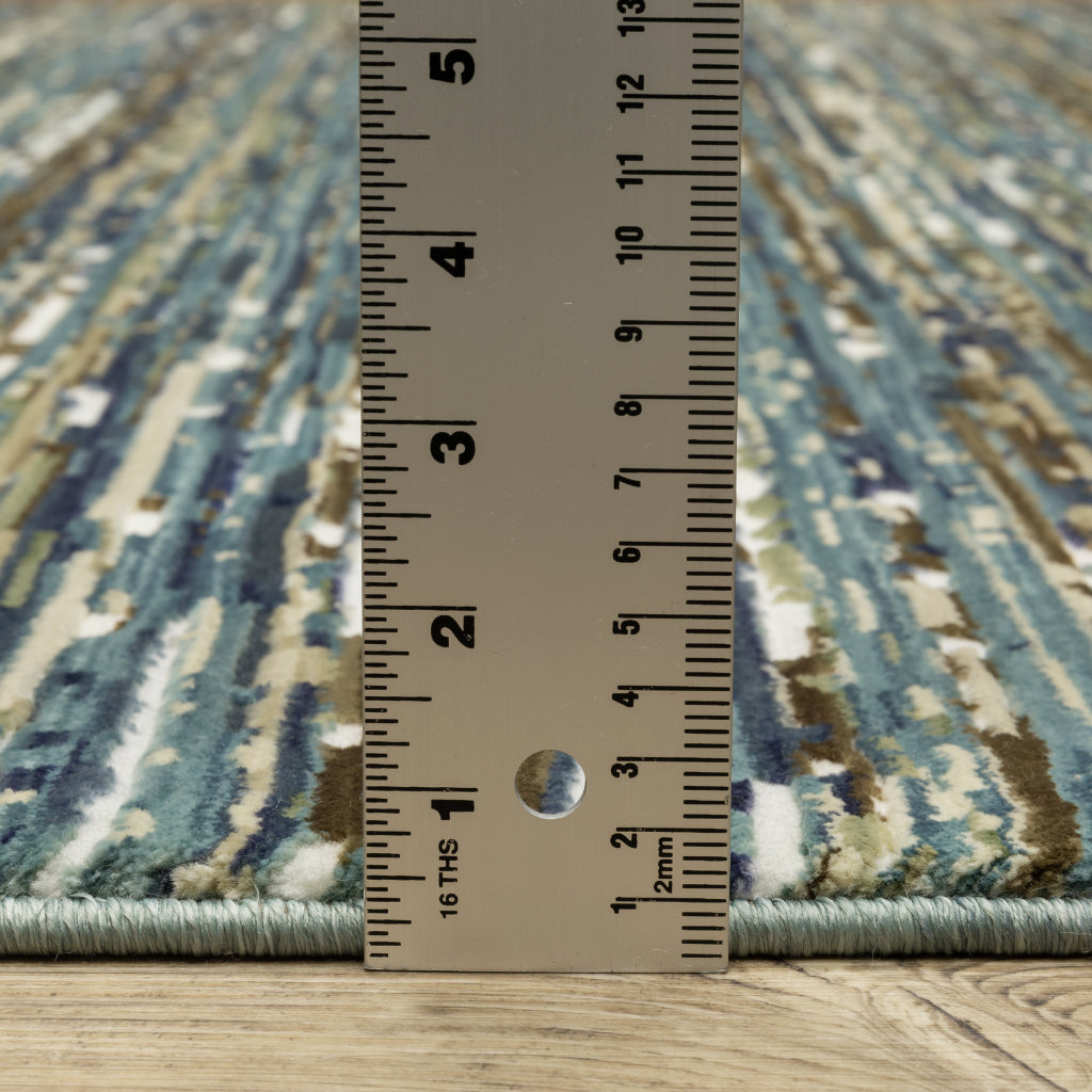 Oriental Weavers Reed RE01G Multicolor Rectangle Indoor Area Rug - Super Soft Stain Resistant Low Pile Rug with Striped Design-