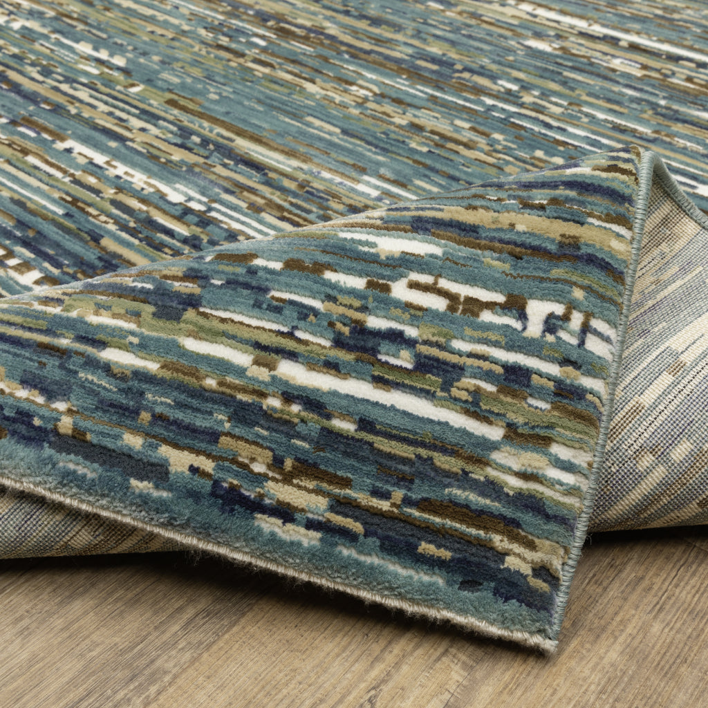 Oriental Weavers Reed RE01G Multicolor Rectangle Indoor Area Rug - Super Soft Stain Resistant Low Pile Rug with Striped Design-