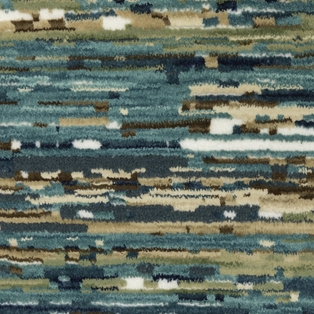 Oriental Weavers Reed RE01G Multicolor Rectangle Indoor Area Rug - Super Soft Stain Resistant Low Pile Rug with Striped Design-