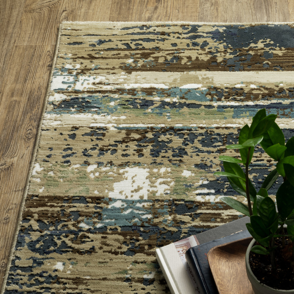 Oriental Weavers Reed RE02A Multicolor Rectangle Indoor Area Rug - Super Soft Stain Resistant Low Pile Rug with Abstract Design-