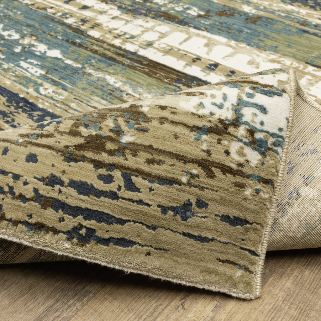 Oriental Weavers Reed RE02A Multicolor Rectangle Indoor Area Rug - Super Soft Stain Resistant Low Pile Rug with Abstract Design-
