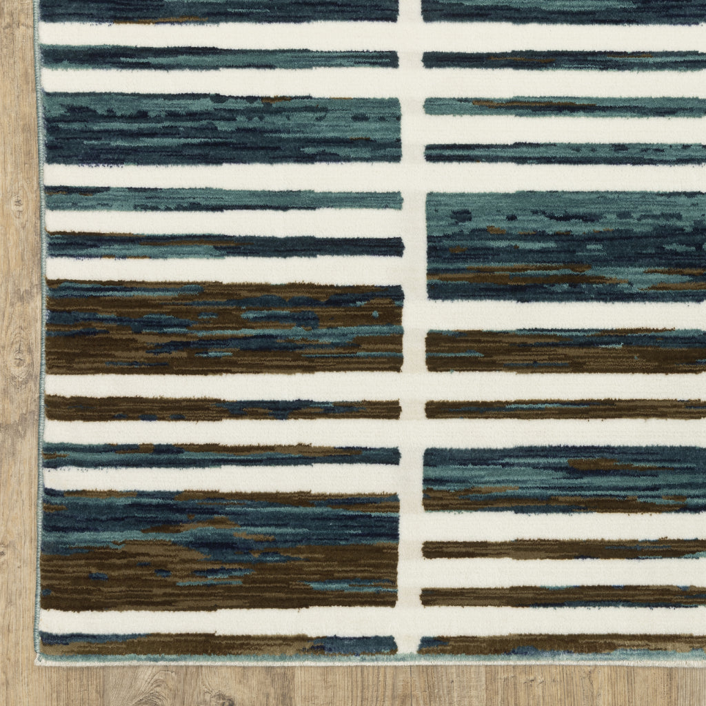 Oriental Weavers Reed RE05A Multicolor Rectangle Indoor Area Rug - Super Soft Stain Resistant Low Pile Rug with Geometric Design-