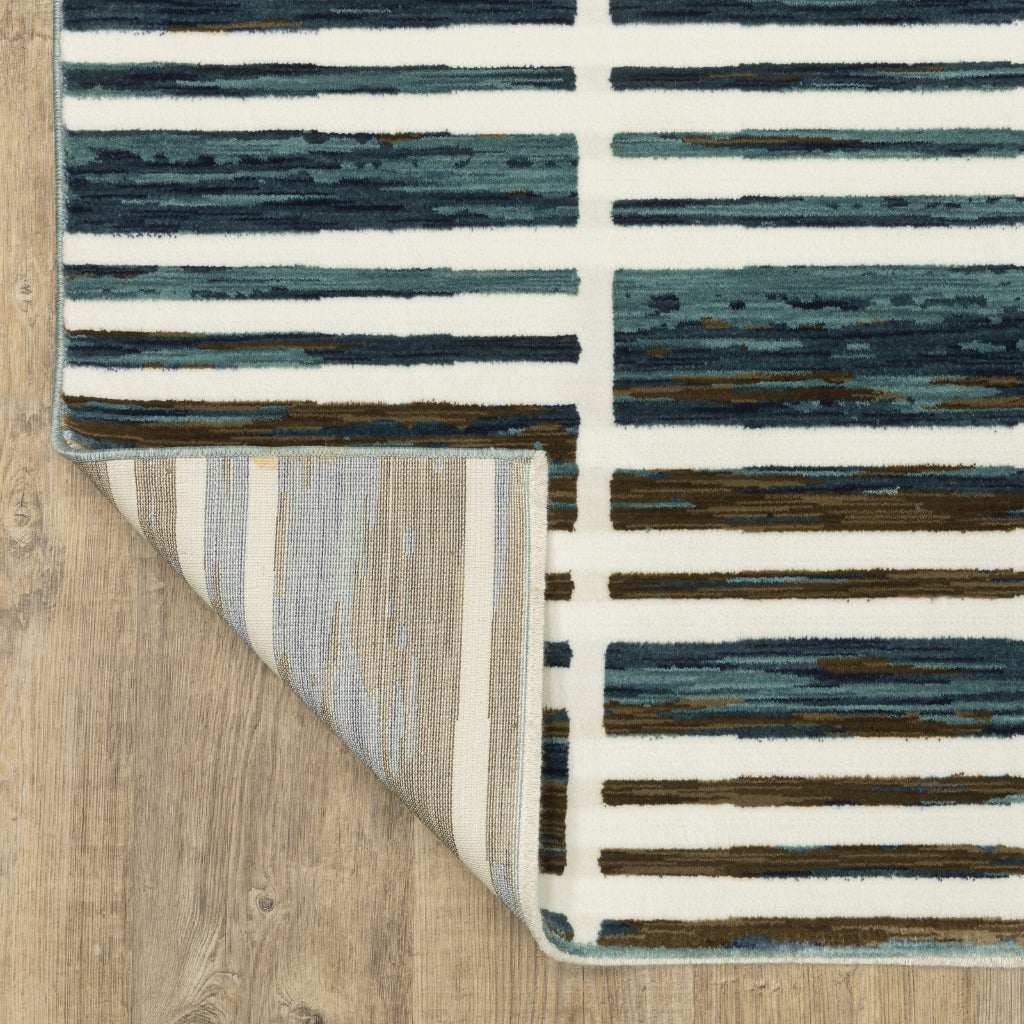 Oriental Weavers Reed RE05A Multicolor Rectangle Indoor Area Rug - Super Soft Stain Resistant Low Pile Rug with Geometric Design-