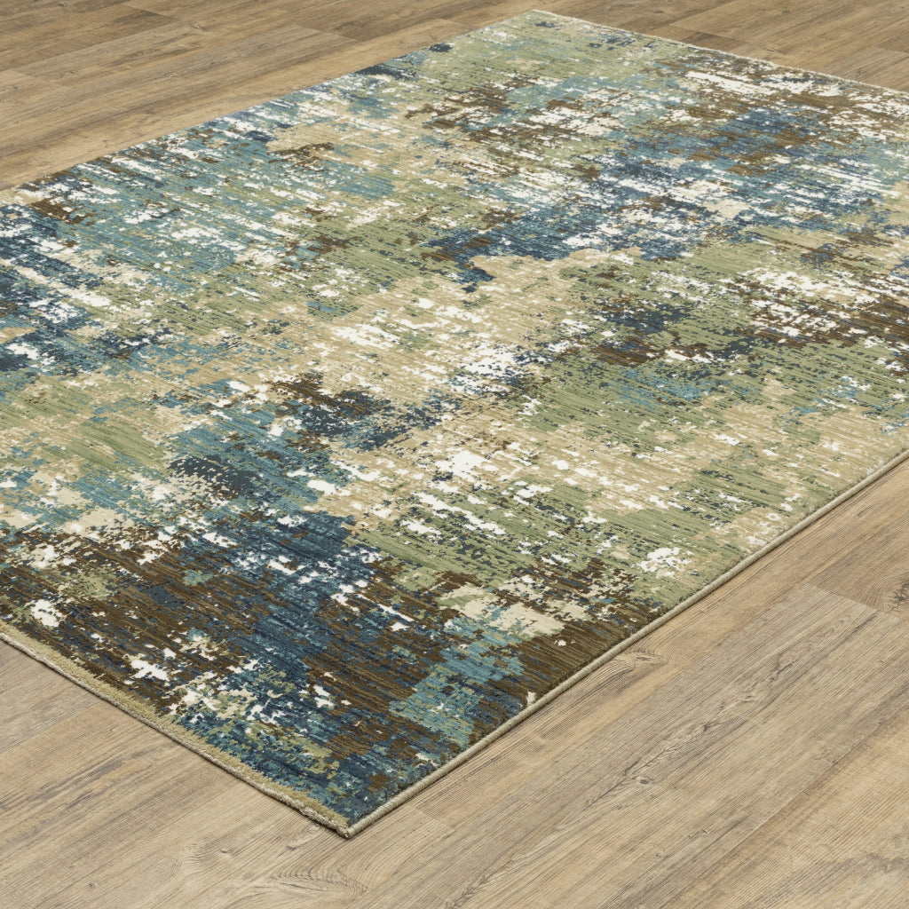 Oriental Weavers Reed RE06A Multicolor Rectangle Indoor Area Rug - Super Soft Stain Resistant Low Pile Rug with Abstract Design-